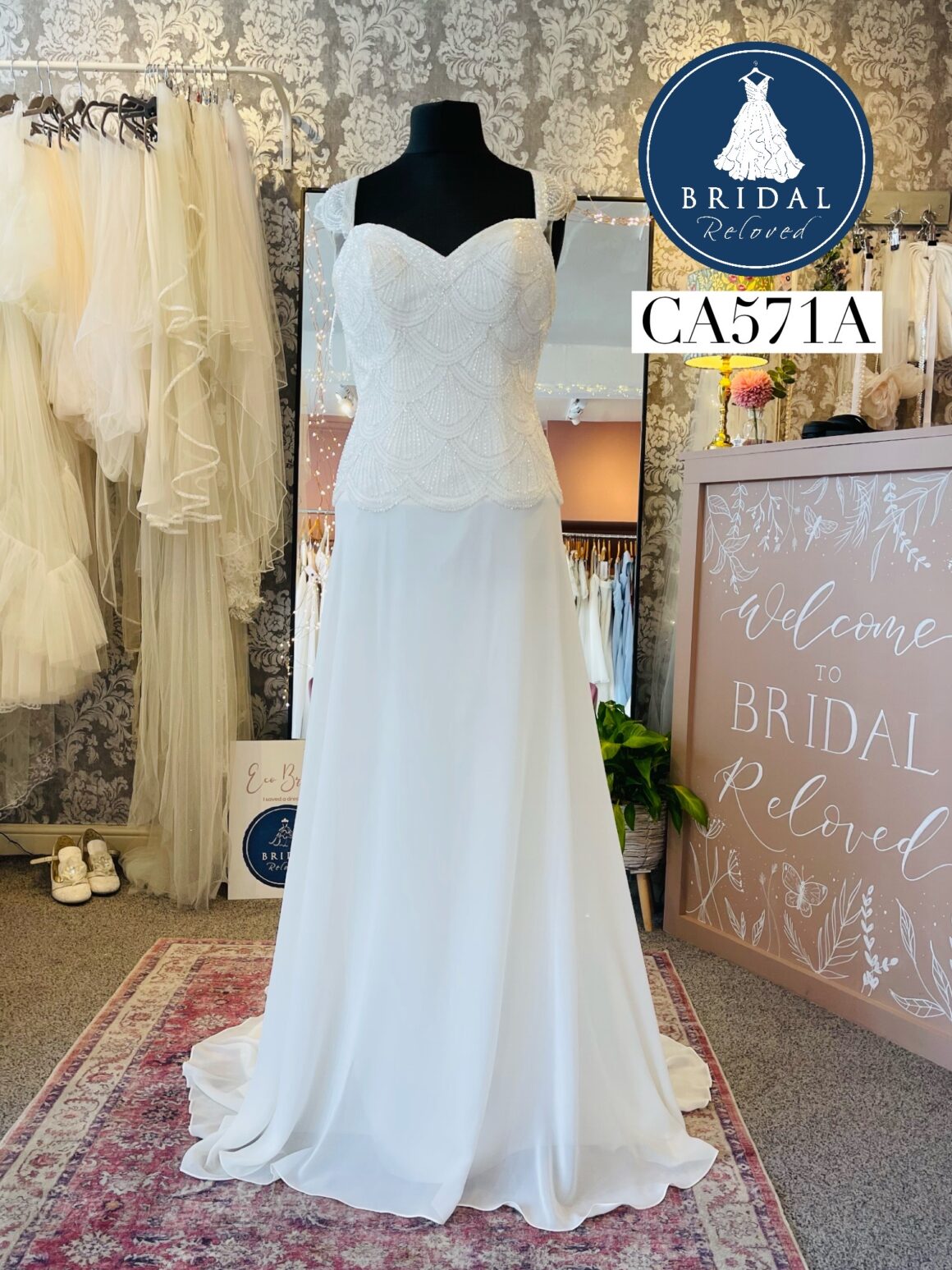 Mark Lesley | Wedding Dress | Drop Waist | CA571A